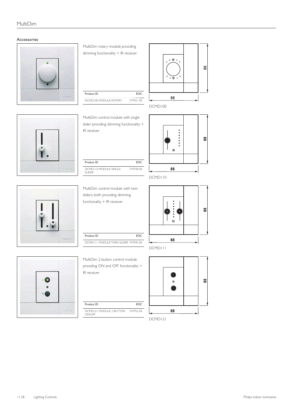 Multidim, Accessories | Philips Indoor Luminaires User Manual | Page 29 / 44