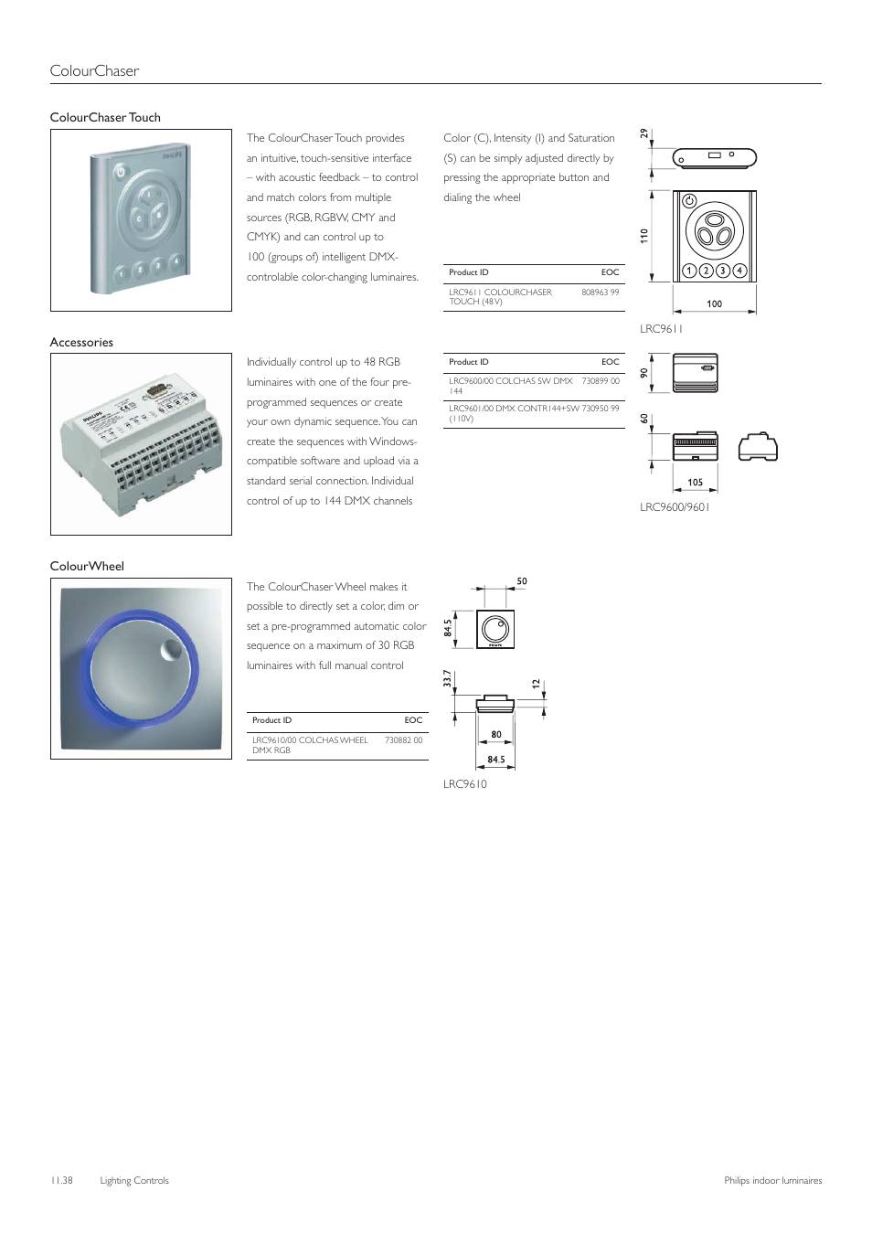 Colourchaser, Accessories, Colourwheel | Colourchaser touch | Philips Indoor Luminaires User Manual | Page 39 / 44