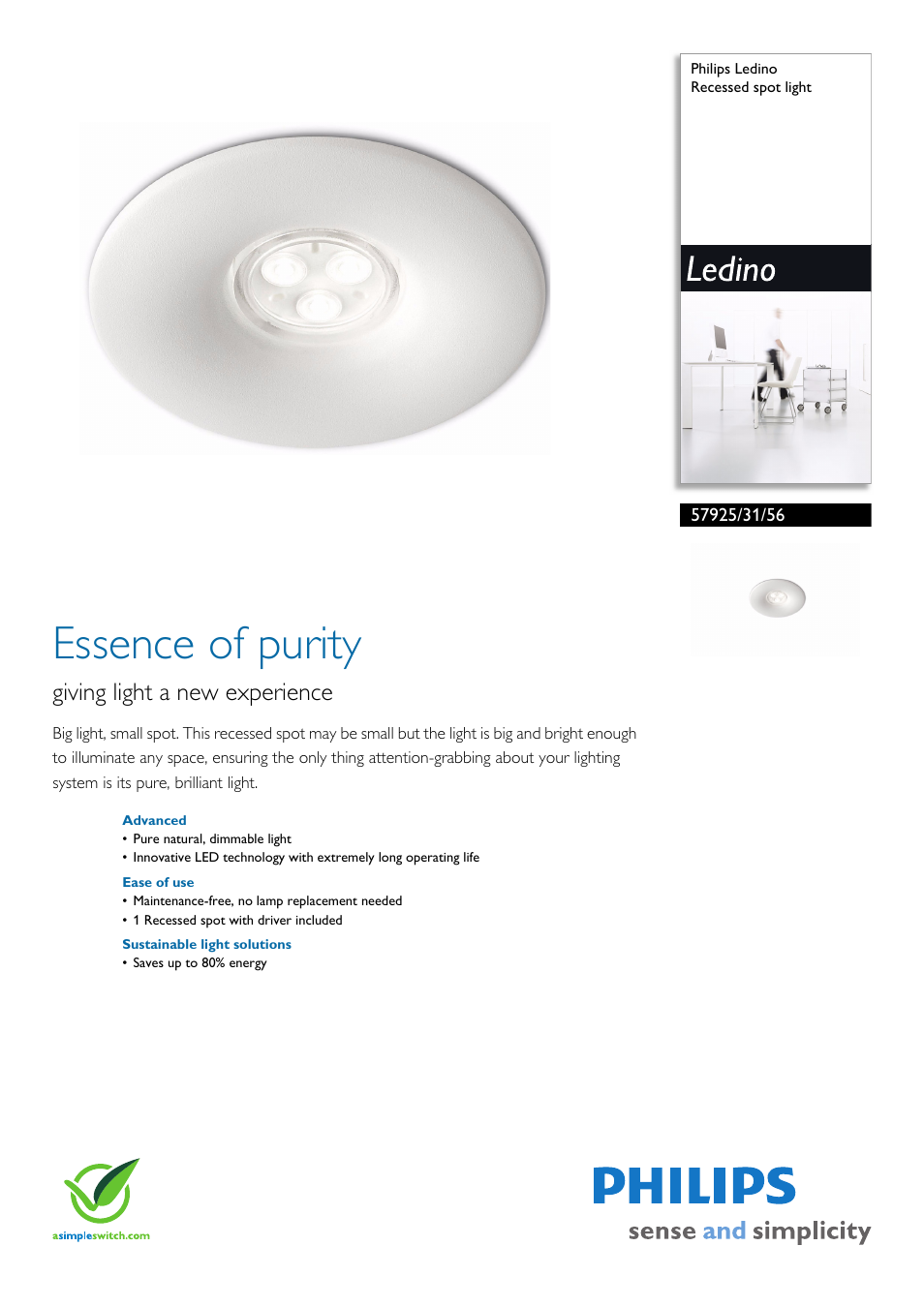 Philips 57925/31/56 User Manual | 2 pages