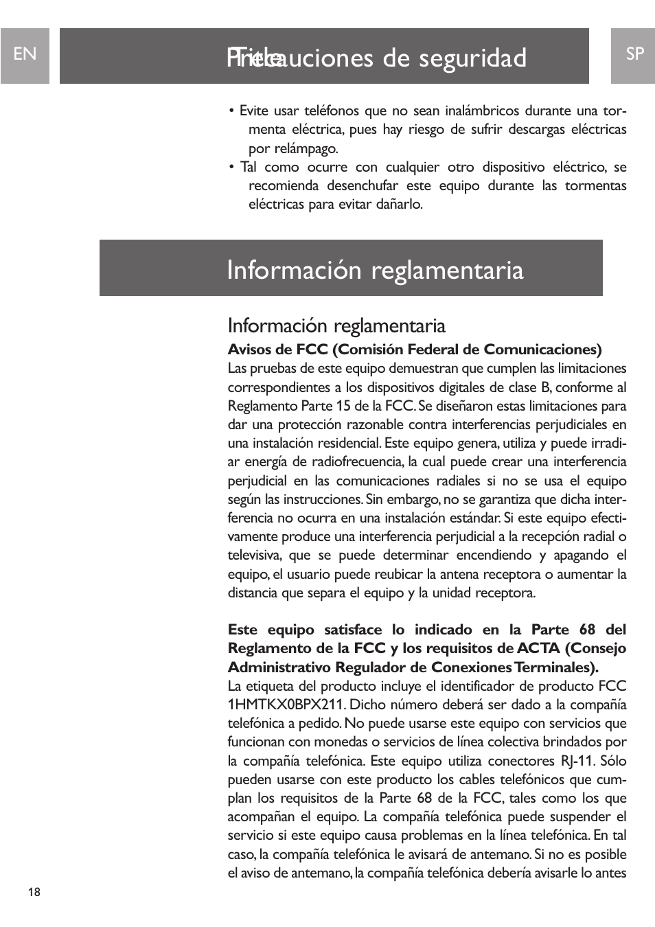 Title, Información reglamentaria | Philips PH0900L User Manual | Page 18 / 29