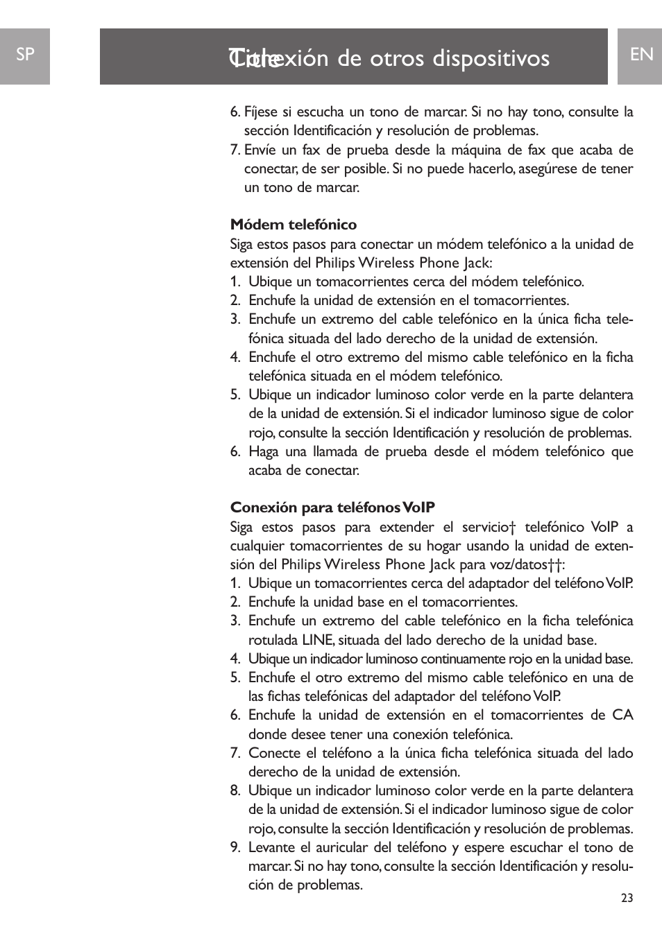 Title, Conexión de otros dispositivos | Philips PH0900L User Manual | Page 23 / 29