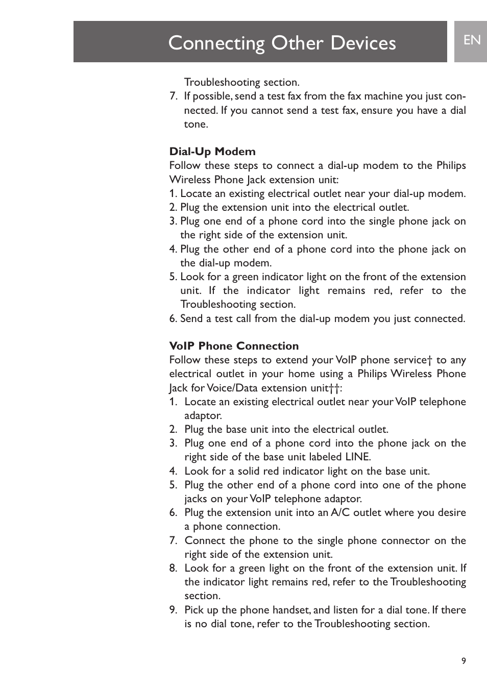 Connecting other devices | Philips PH0900L User Manual | Page 9 / 29