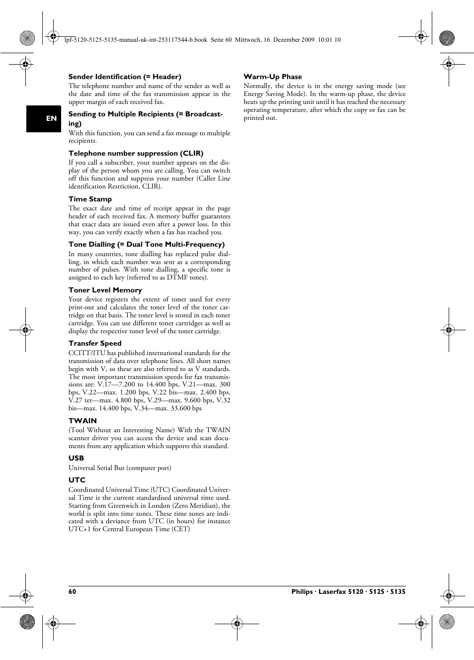 Philips Laserfax LPF 5120 User Manual | Page 60 / 68