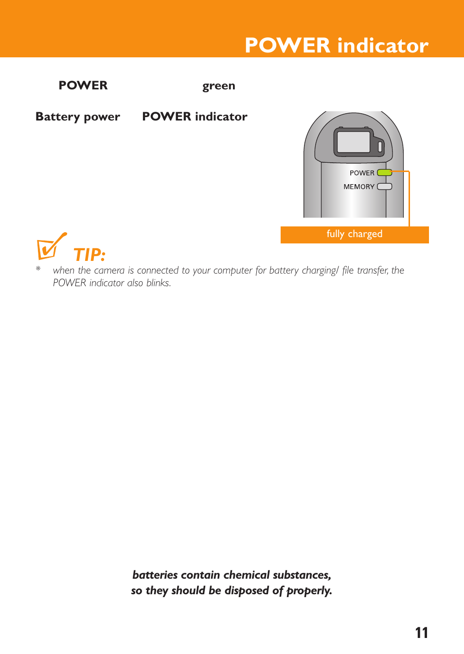 Power indicator | Philips KEY0079 User Manual | Page 11 / 23