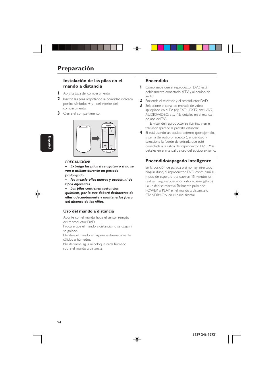 Preparación | Philips DVD 729 User Manual | Page 11 / 34