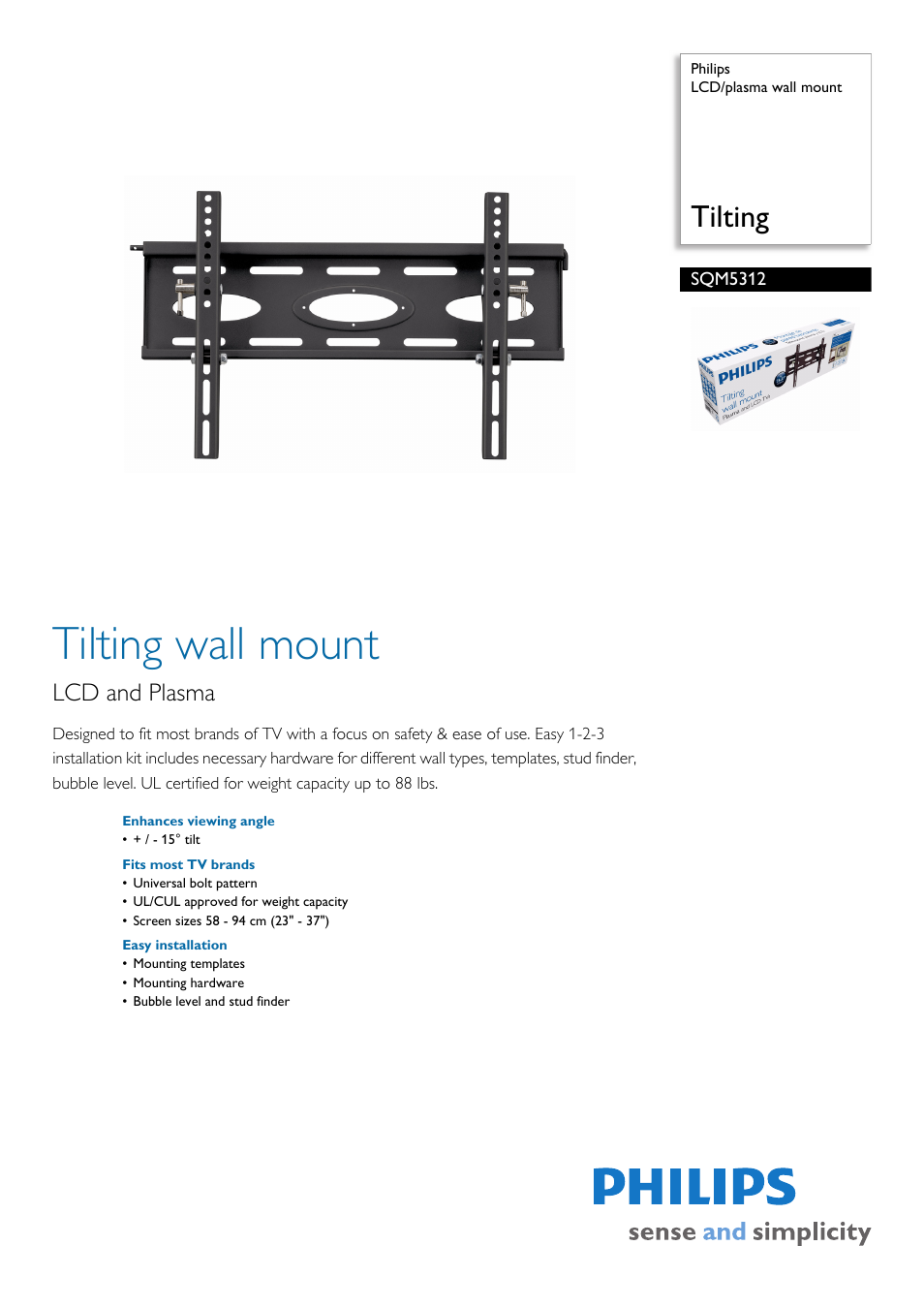 Philips SQM5312 User Manual | 2 pages