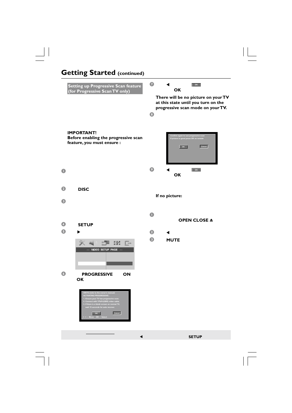 Getting started, Continued) | Philips HTS5510C User Manual | Page 18 / 52