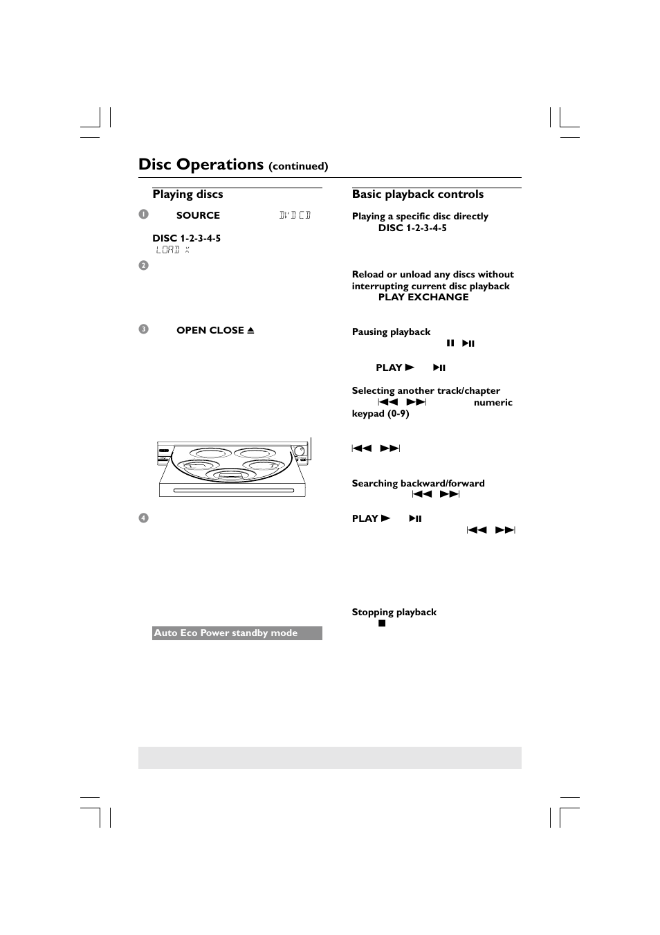 Disc operations | Philips HTS5510C User Manual | Page 22 / 52