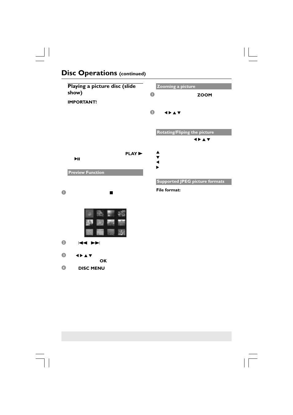 Disc operations | Philips HTS5510C User Manual | Page 28 / 52