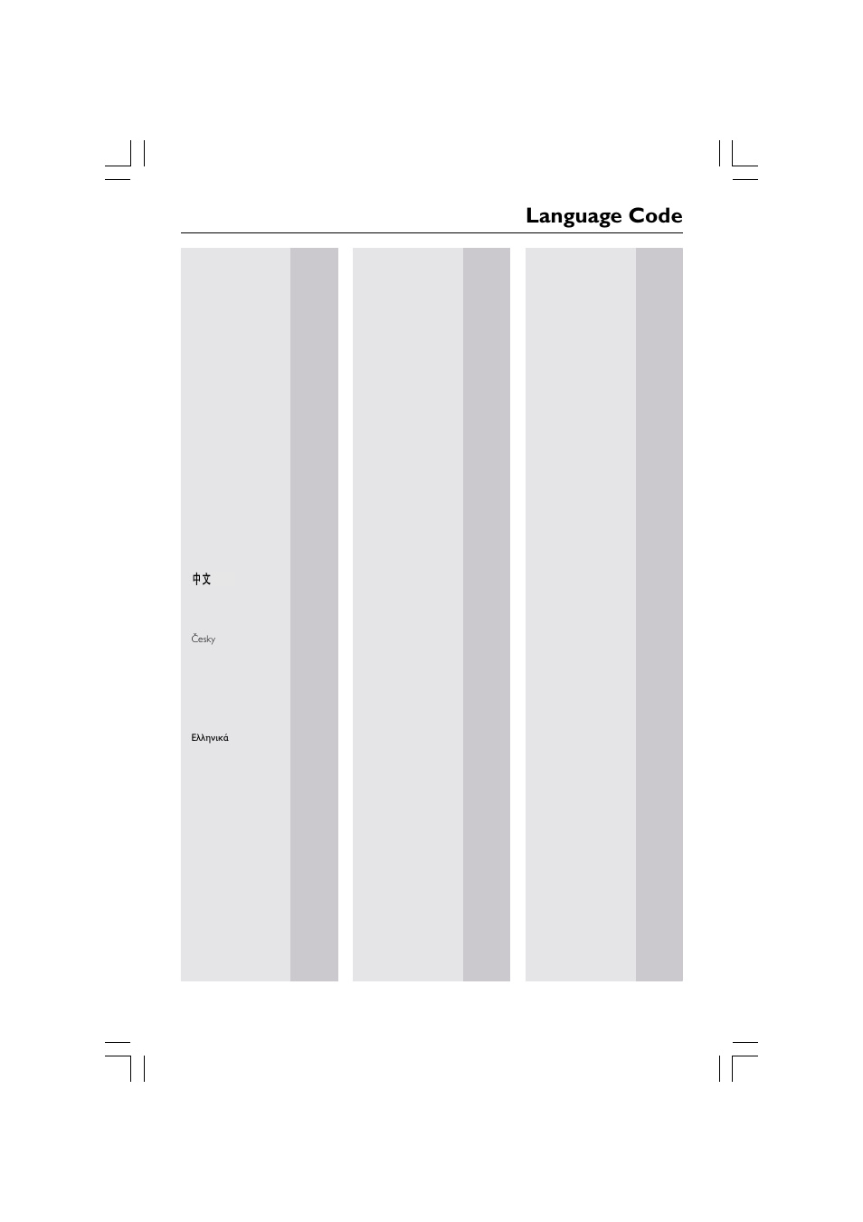 Language code | Philips HTS5510C User Manual | Page 3 / 52