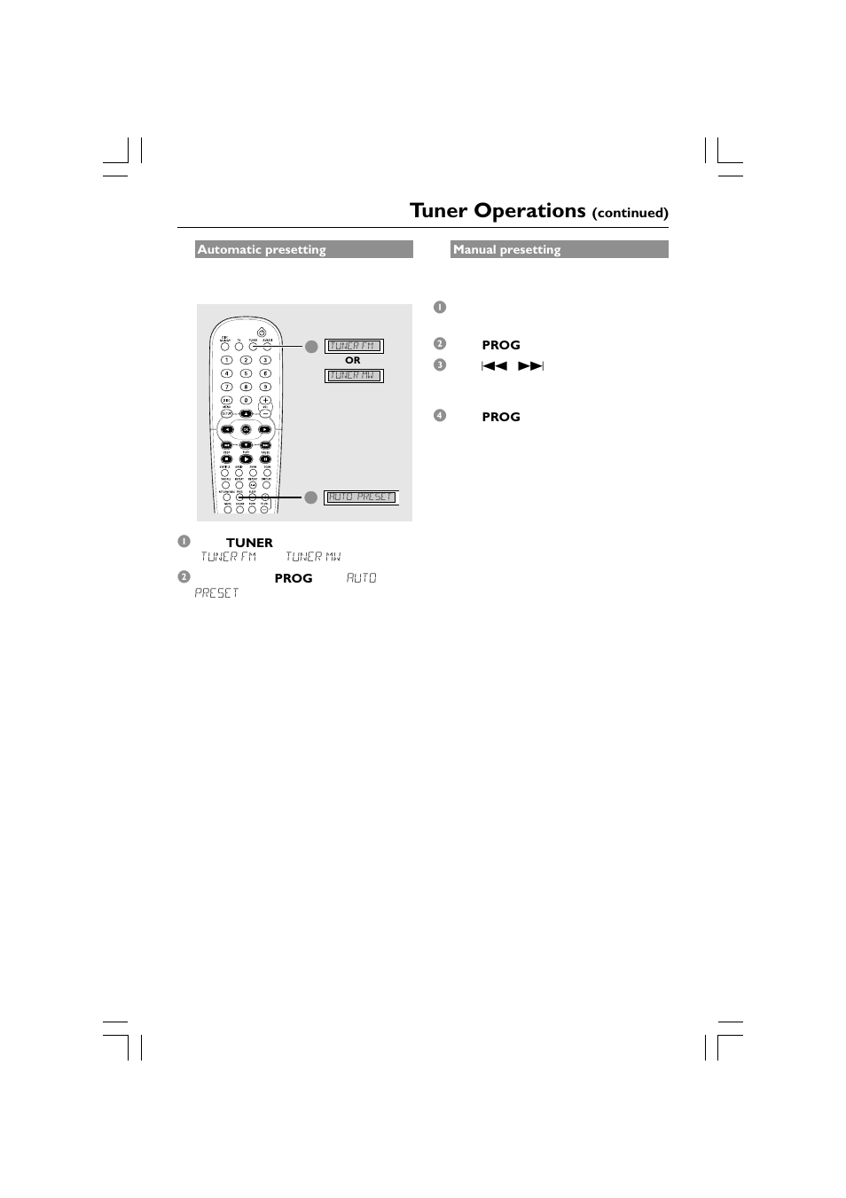 Tuner operations | Philips HTS5510C User Manual | Page 41 / 52