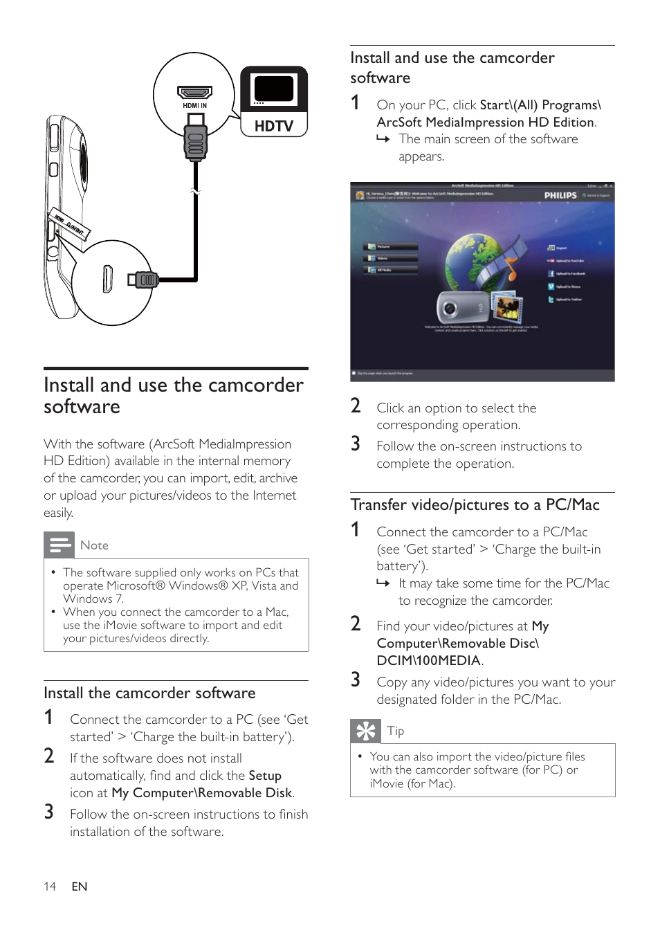 Philips CAM100GY User Manual | Page 14 / 19