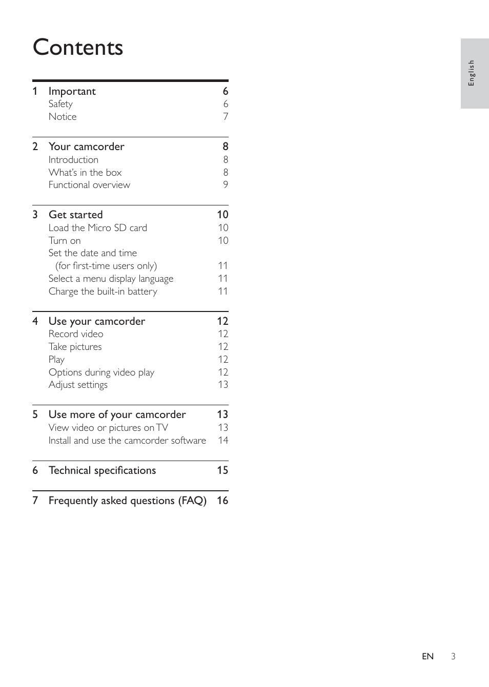 Philips CAM100GY User Manual | Page 3 / 19