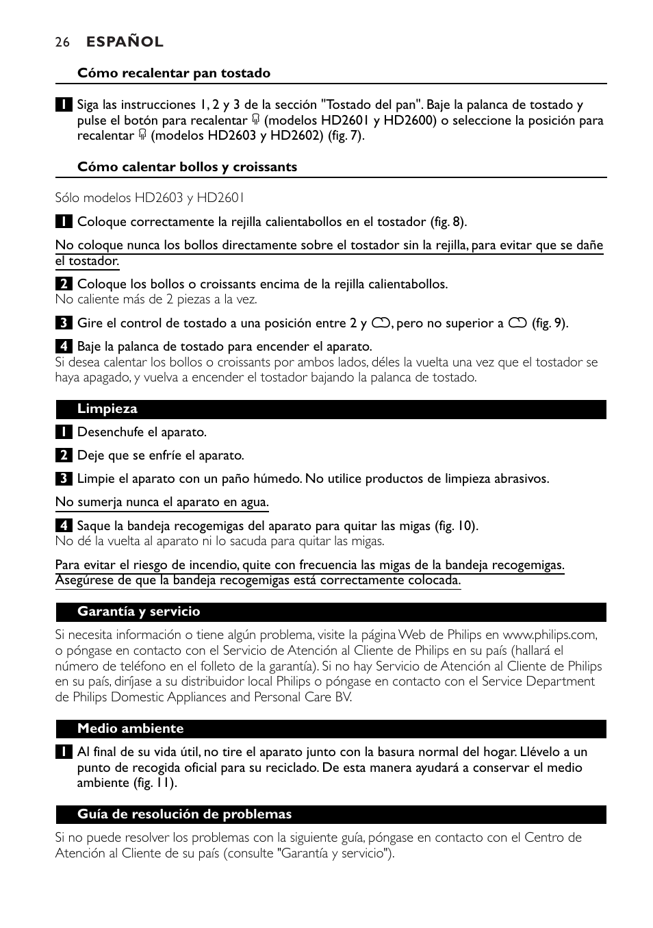 Philips HD2603 User Manual | Page 26 / 60