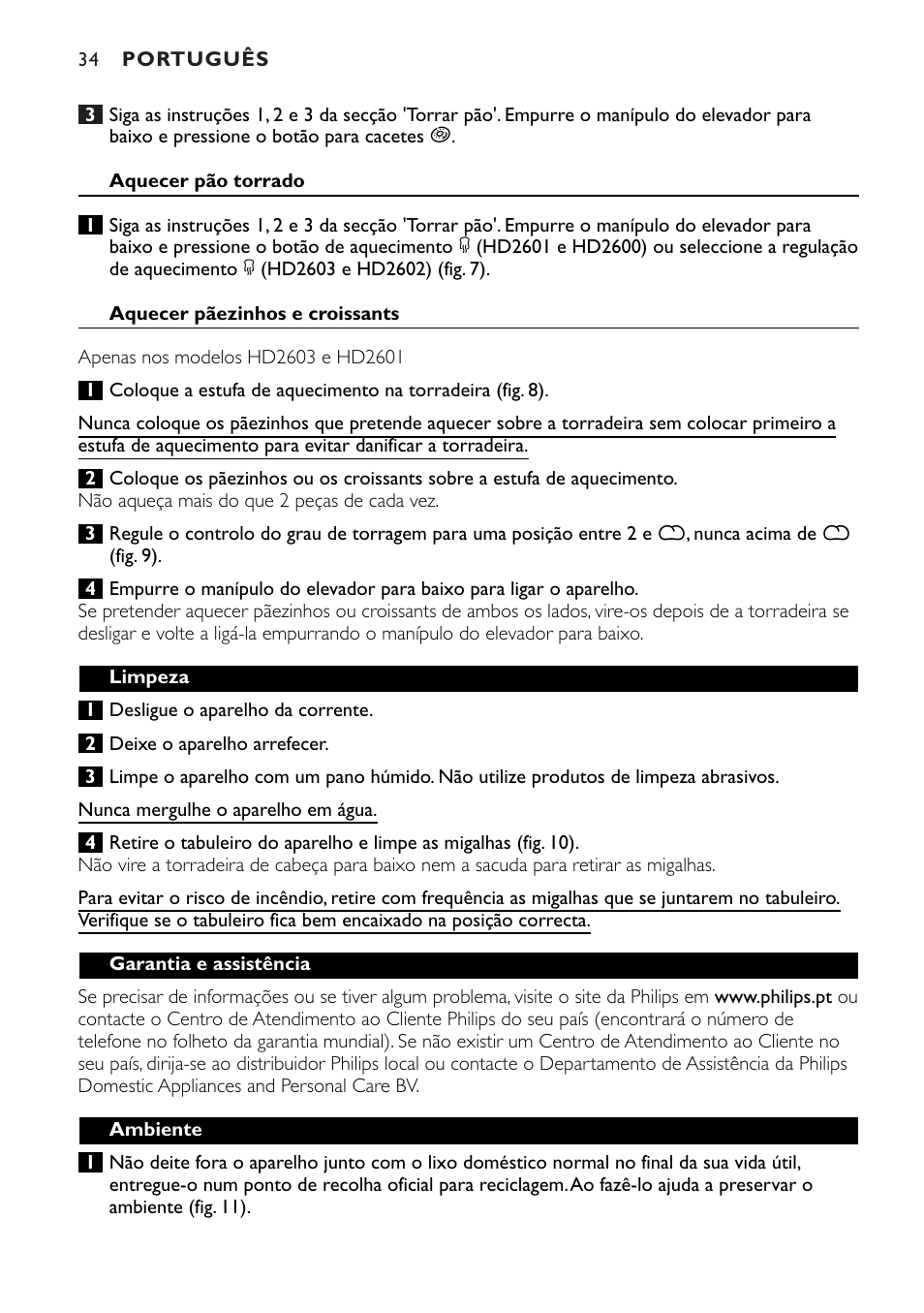 Philips HD2603 User Manual | Page 34 / 60
