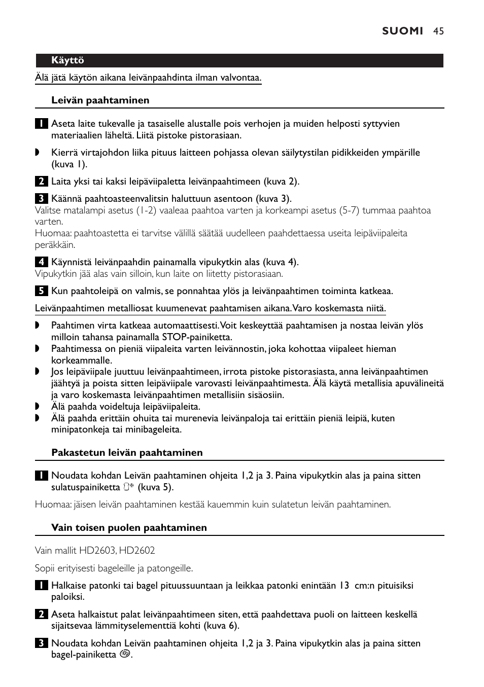 Philips HD2603 User Manual | Page 45 / 60