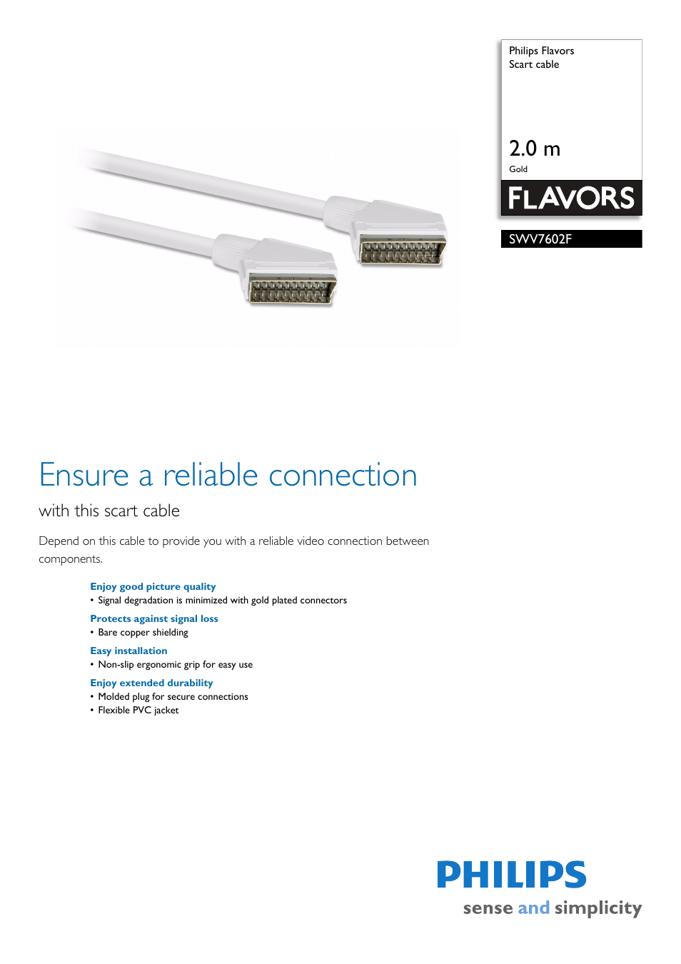 Philips Flavors SWV7602F/10 User Manual | 2 pages