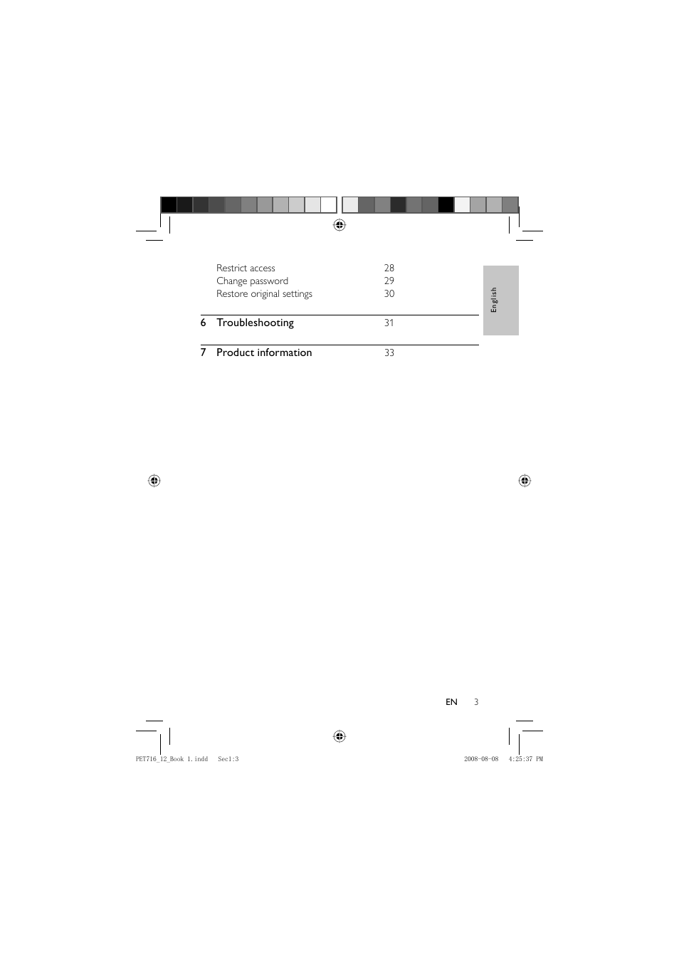 Philips PET716/12 User Manual | Page 3 / 34