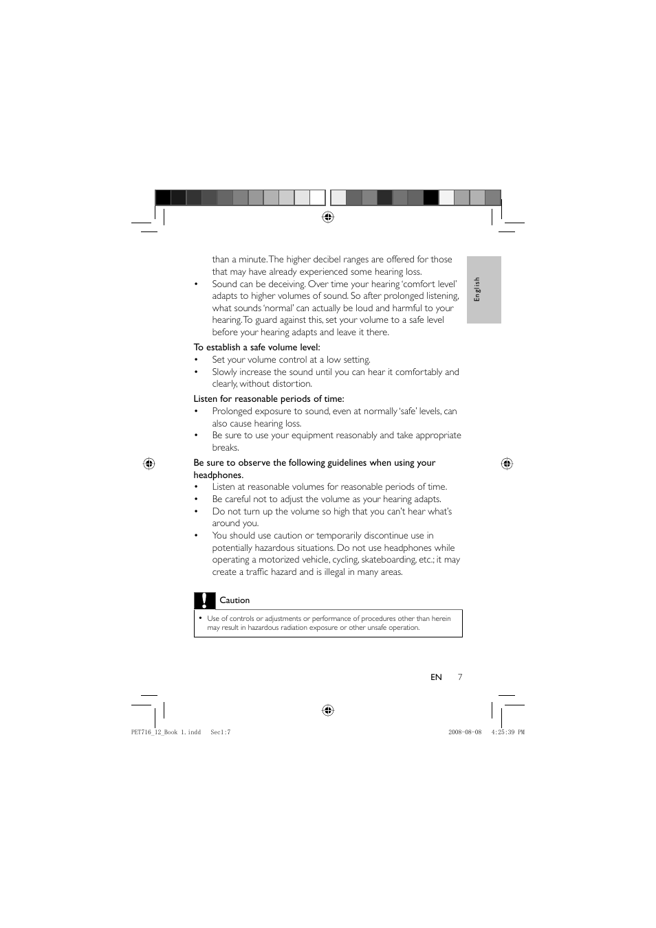 Philips PET716/12 User Manual | Page 7 / 34