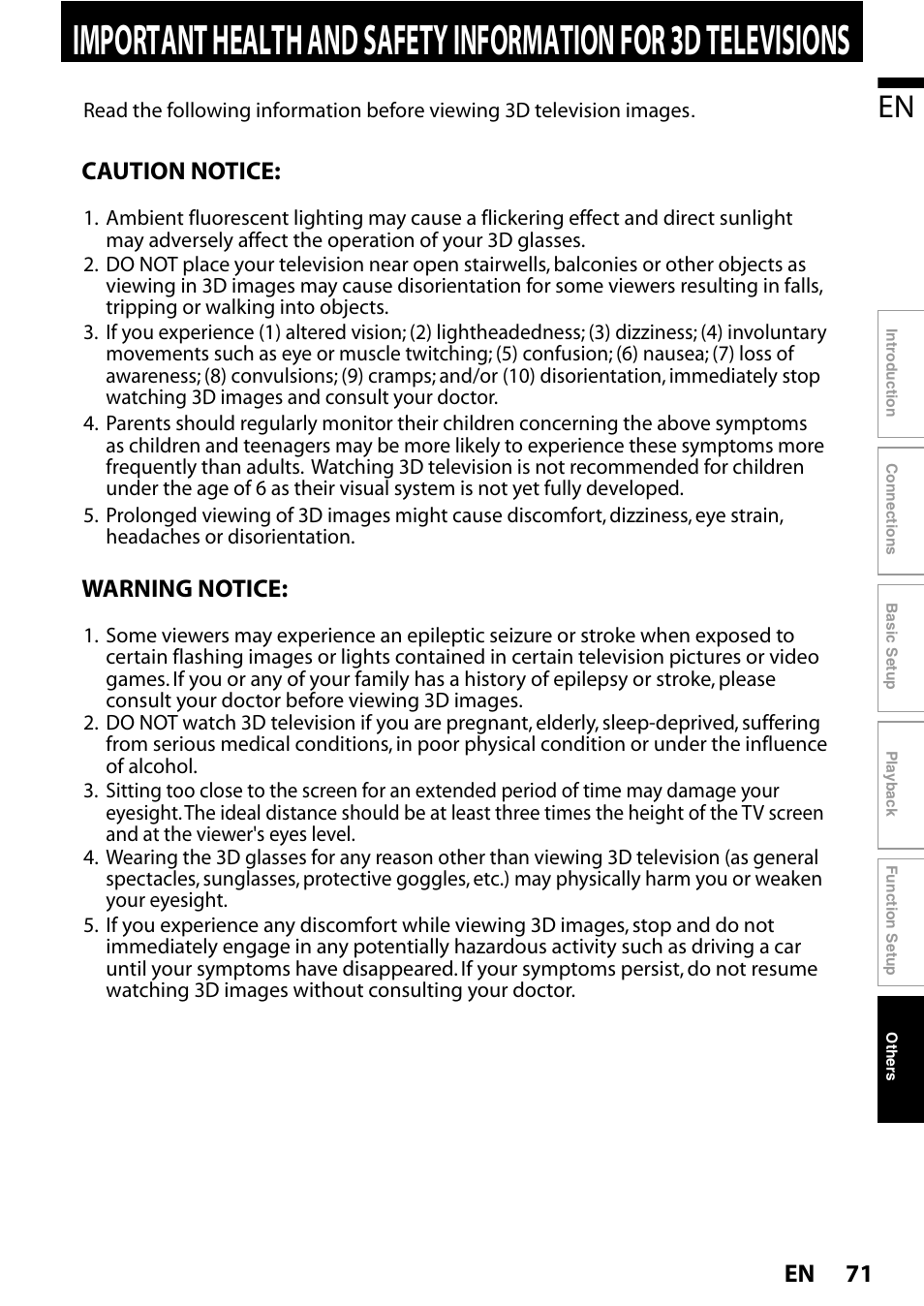 71 en, Caution notice, Warning notice | Philips BDP7520/F7 User Manual | Page 71 / 74