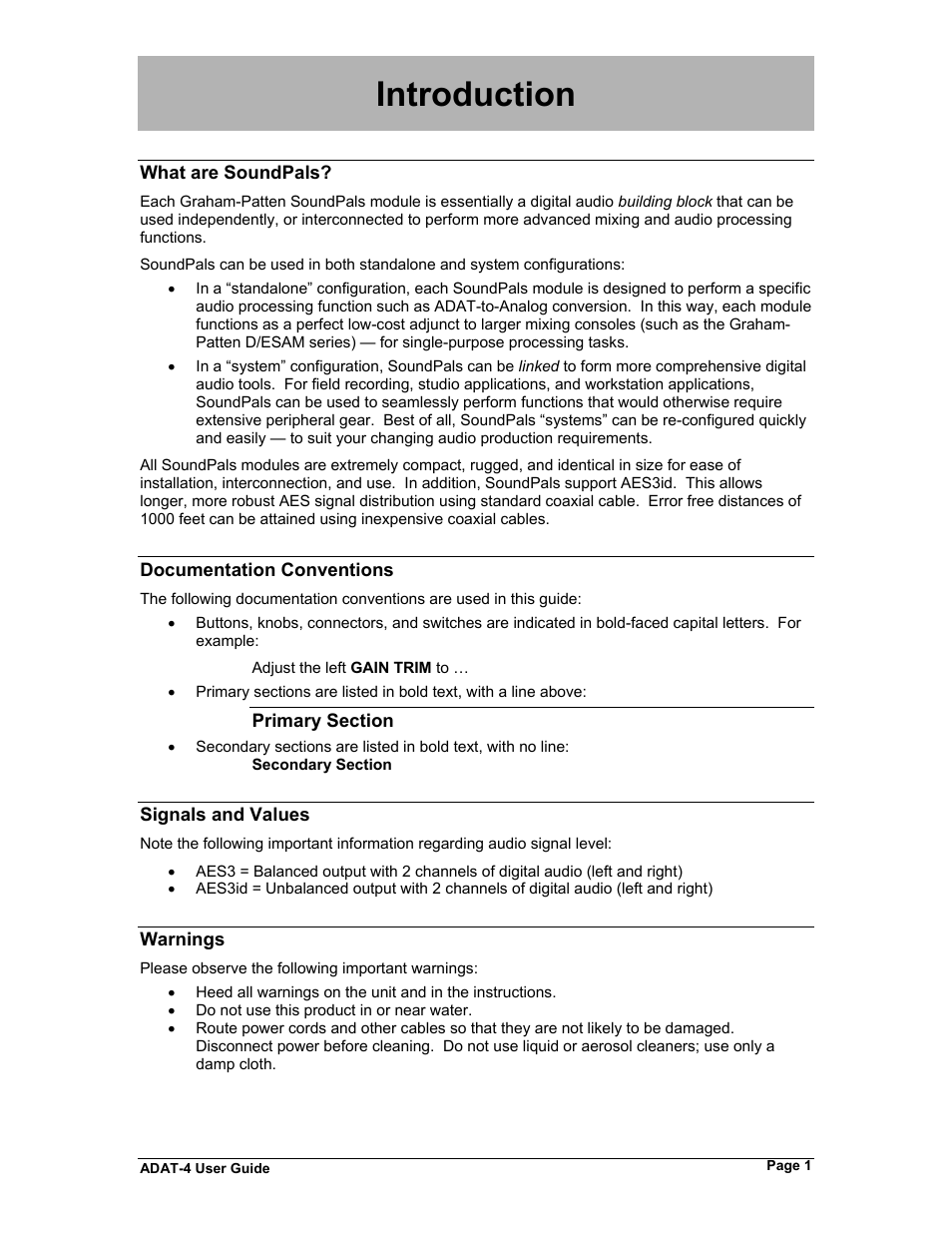 Introduction | Philips ADAT-4 User Manual | Page 7 / 18