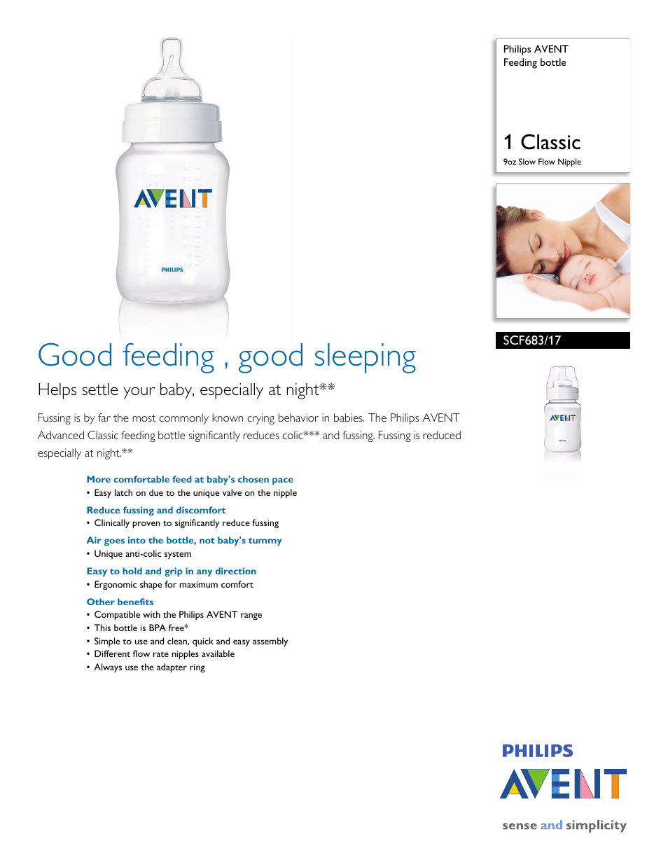 Philips Avent SCF683/17 User Manual | 3 pages