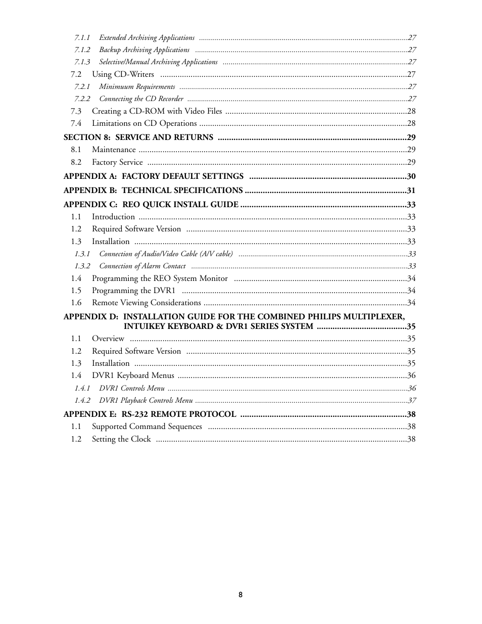 Philips DVR1EP16 User Manual | Page 8 / 40