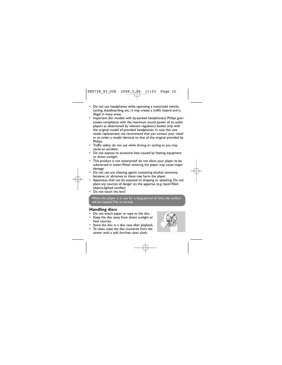 Philips PET738 User Manual | Page 12 / 35