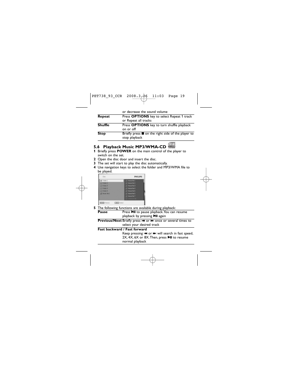 Philips PET738 User Manual | Page 19 / 35