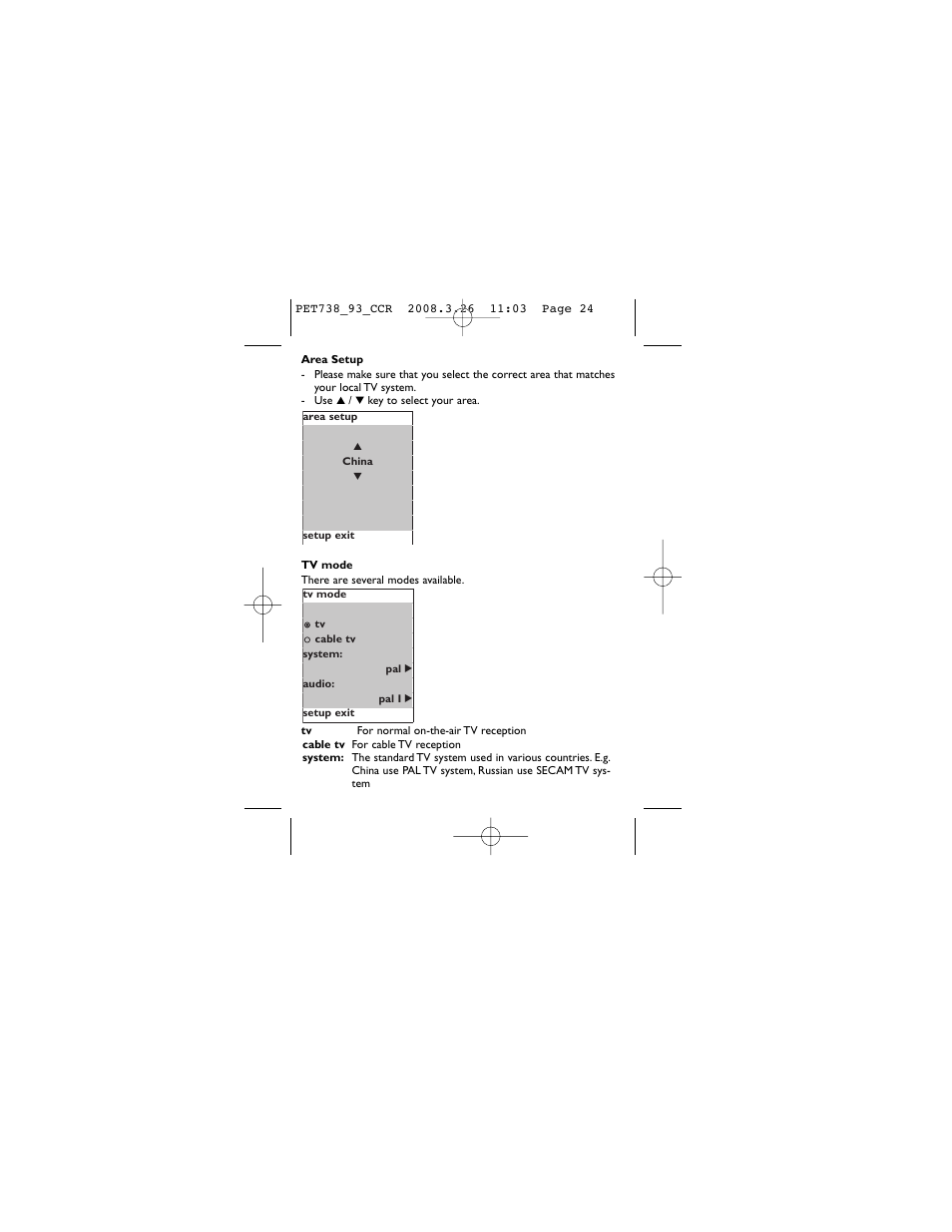 Philips PET738 User Manual | Page 24 / 35