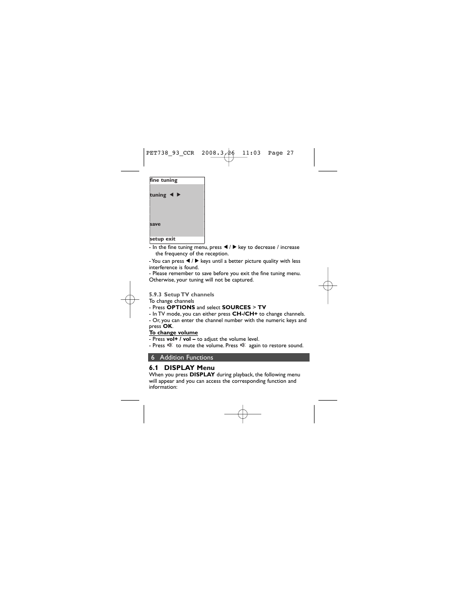 Philips PET738 User Manual | Page 27 / 35