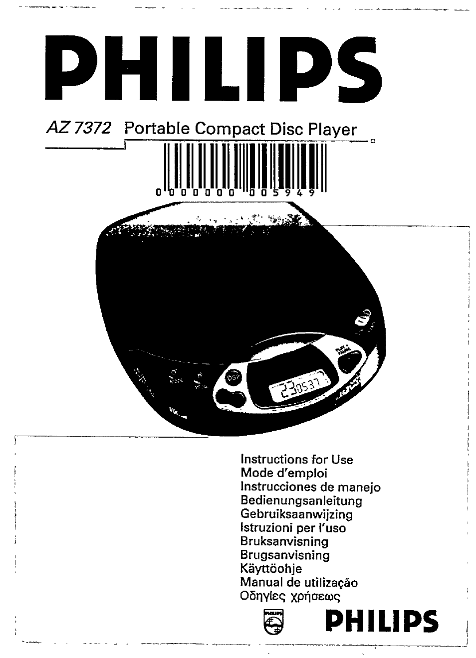 Philips AZ7372 User Manual | 20 pages