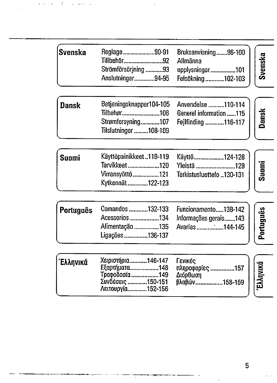 U> co, Is q, Co o | Luvséoeiç, Úiúpbwon | Philips AZ7372 User Manual | Page 5 / 20