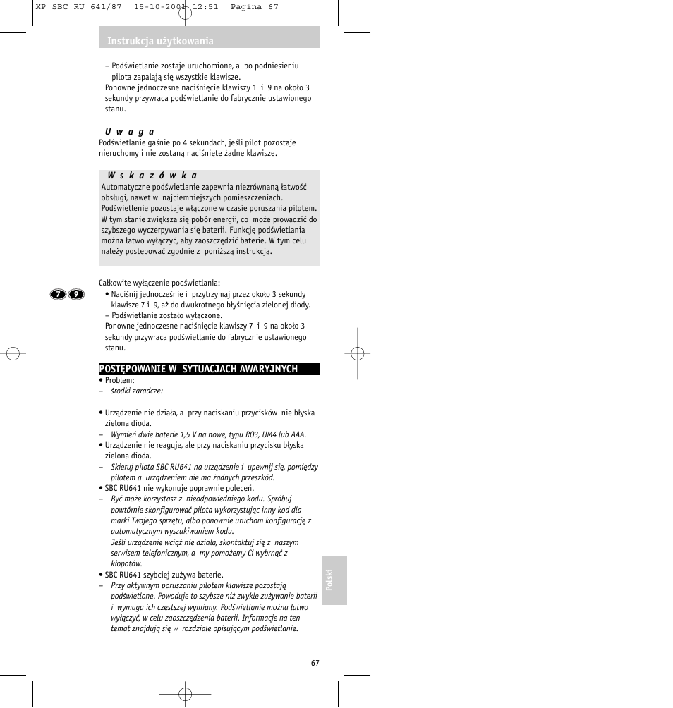 Philips RU641/87 User Manual | Page 67 / 80