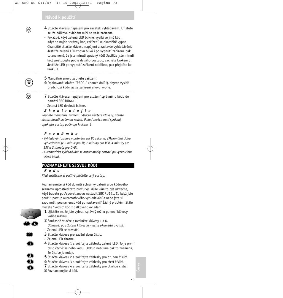 Philips RU641/87 User Manual | Page 73 / 80