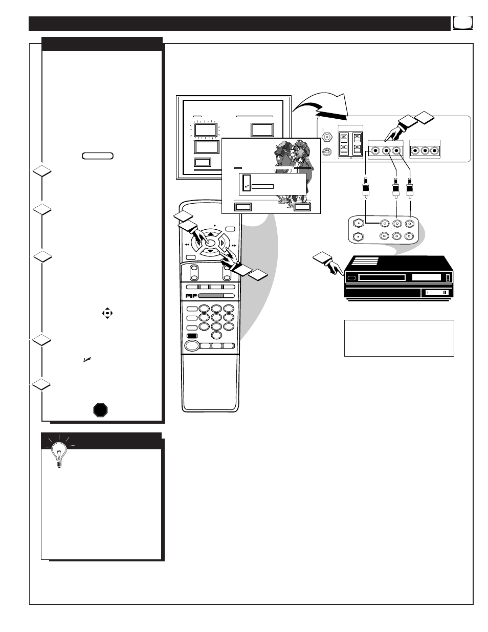 Sing the, Udio, Ideo | Nput, Acks, Stop, Mart | Philips 8P5431C User Manual | Page 25 / 50