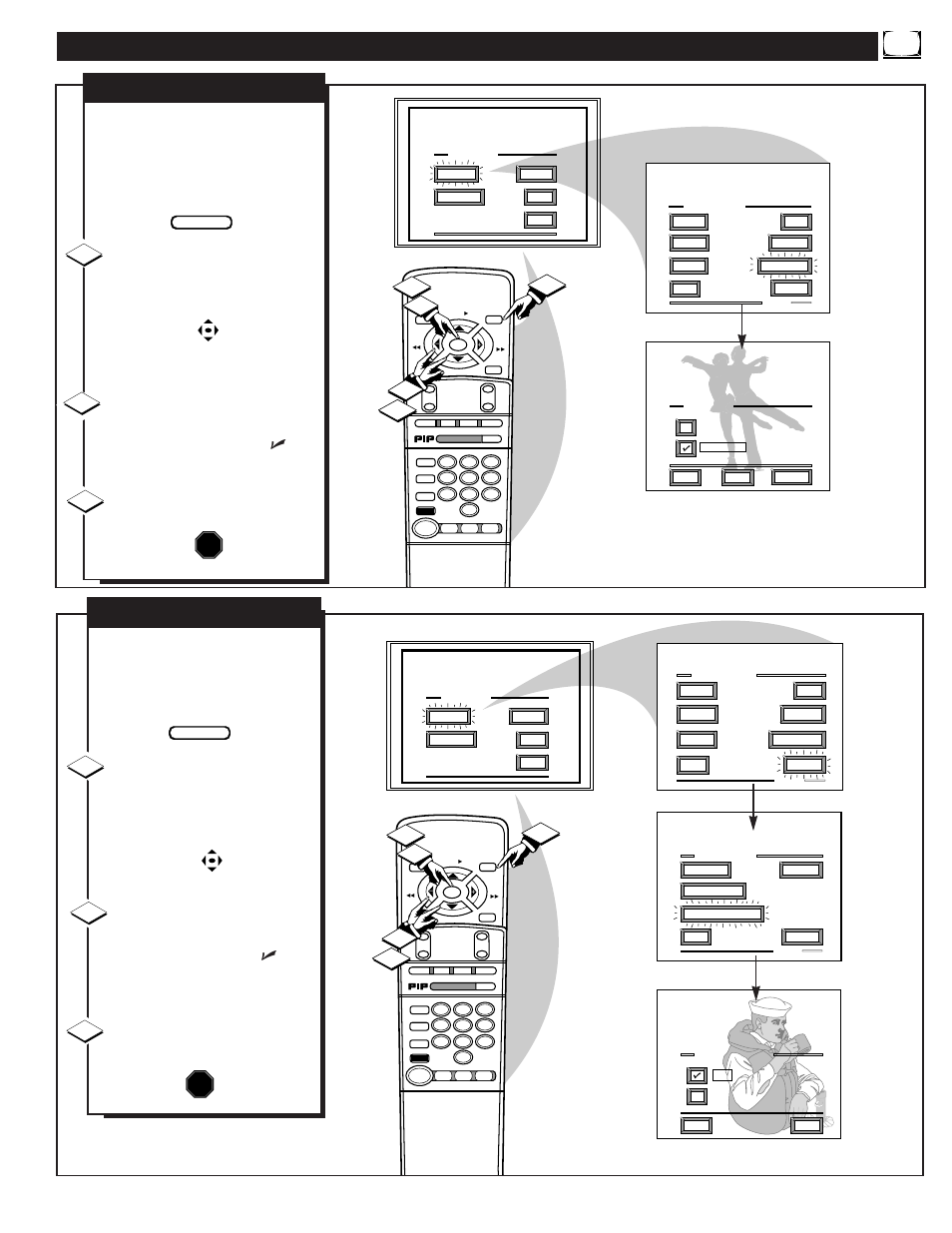 Icture, Ontrols, Continued | Clearview, Stop | Philips 8P5431C User Manual | Page 7 / 50