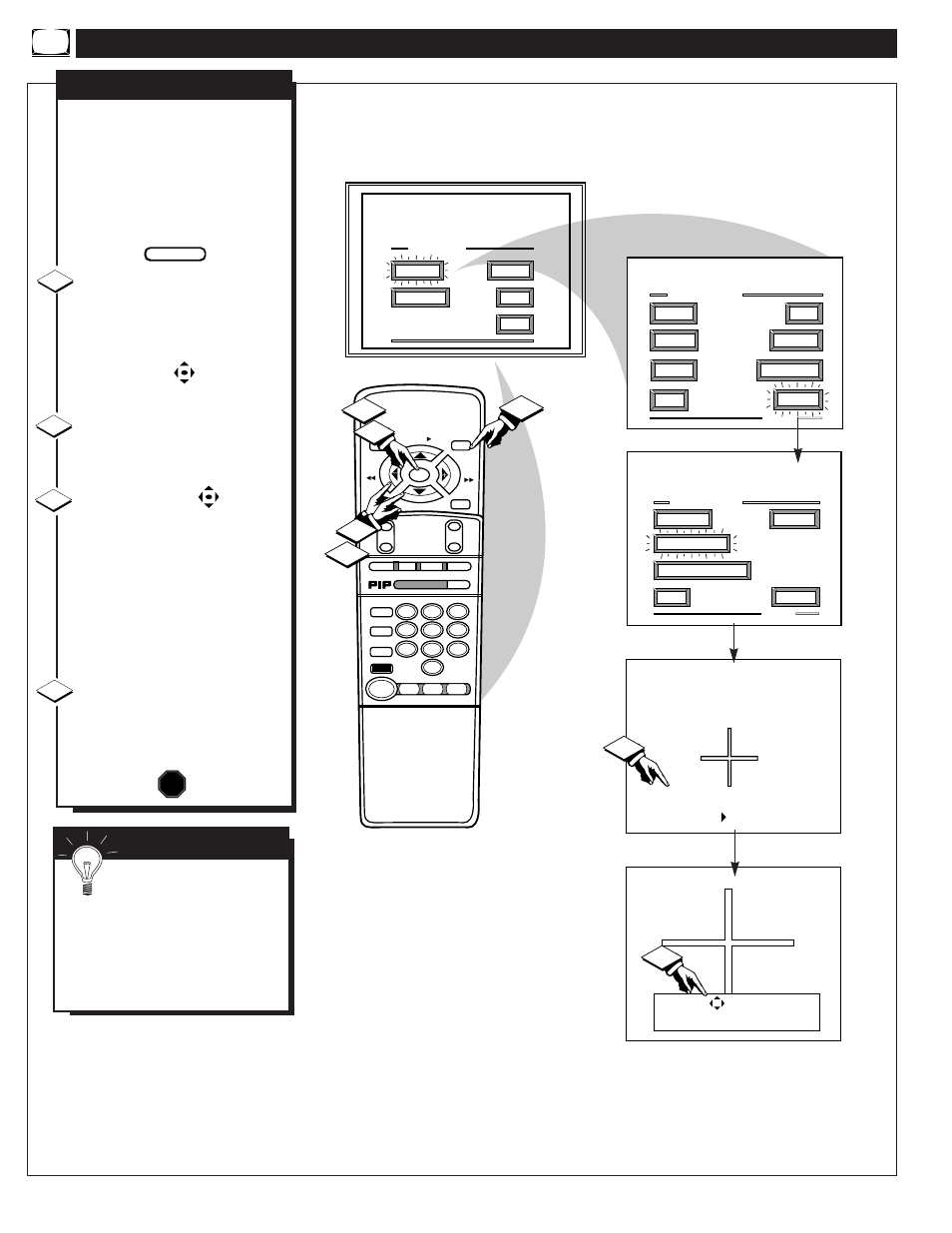 Icture, Ontrols, Continued | Red/blue convergence, Stop | Philips 8P5431C User Manual | Page 8 / 50
