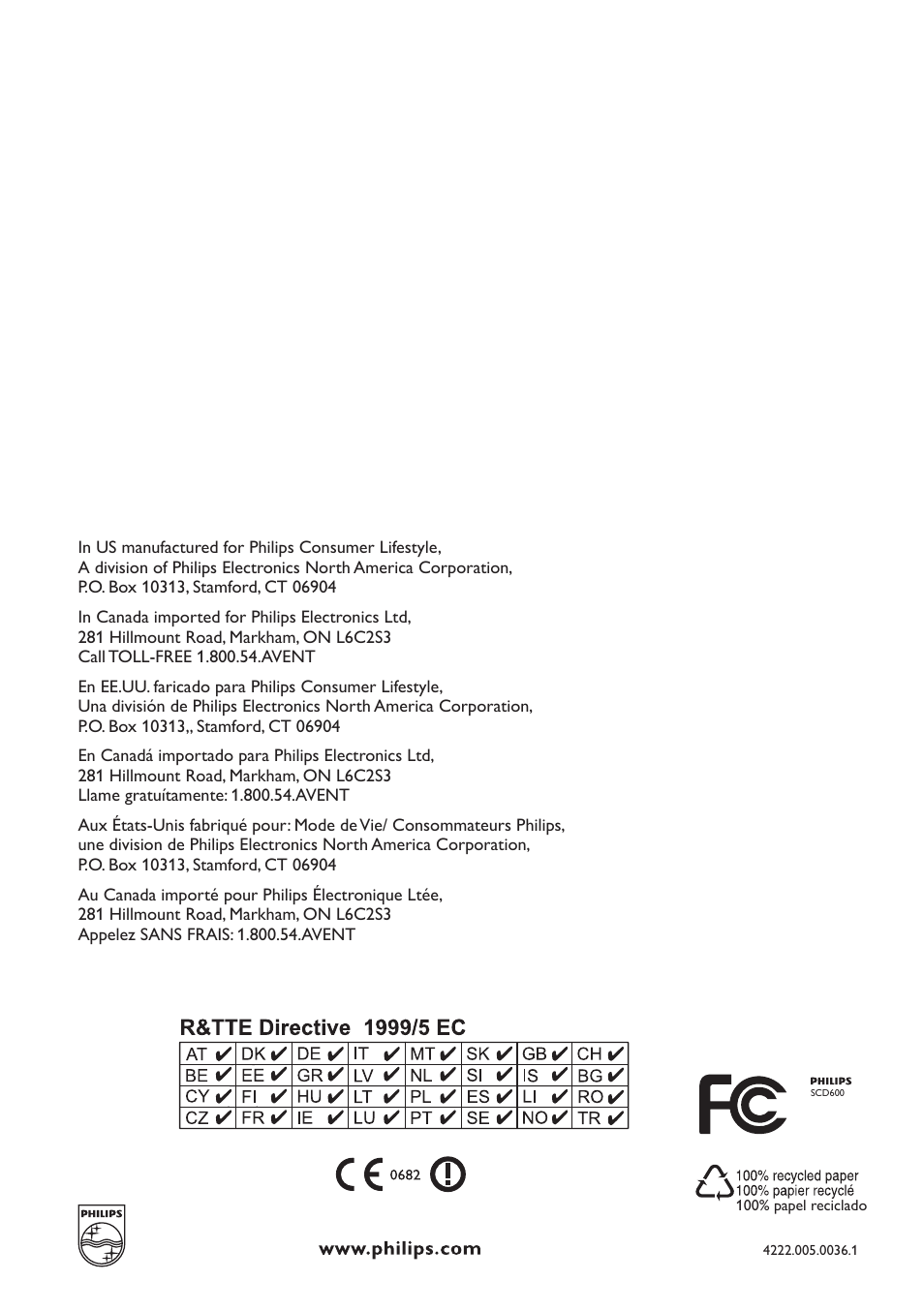 Philips SCD600 User Manual | Page 52 / 52