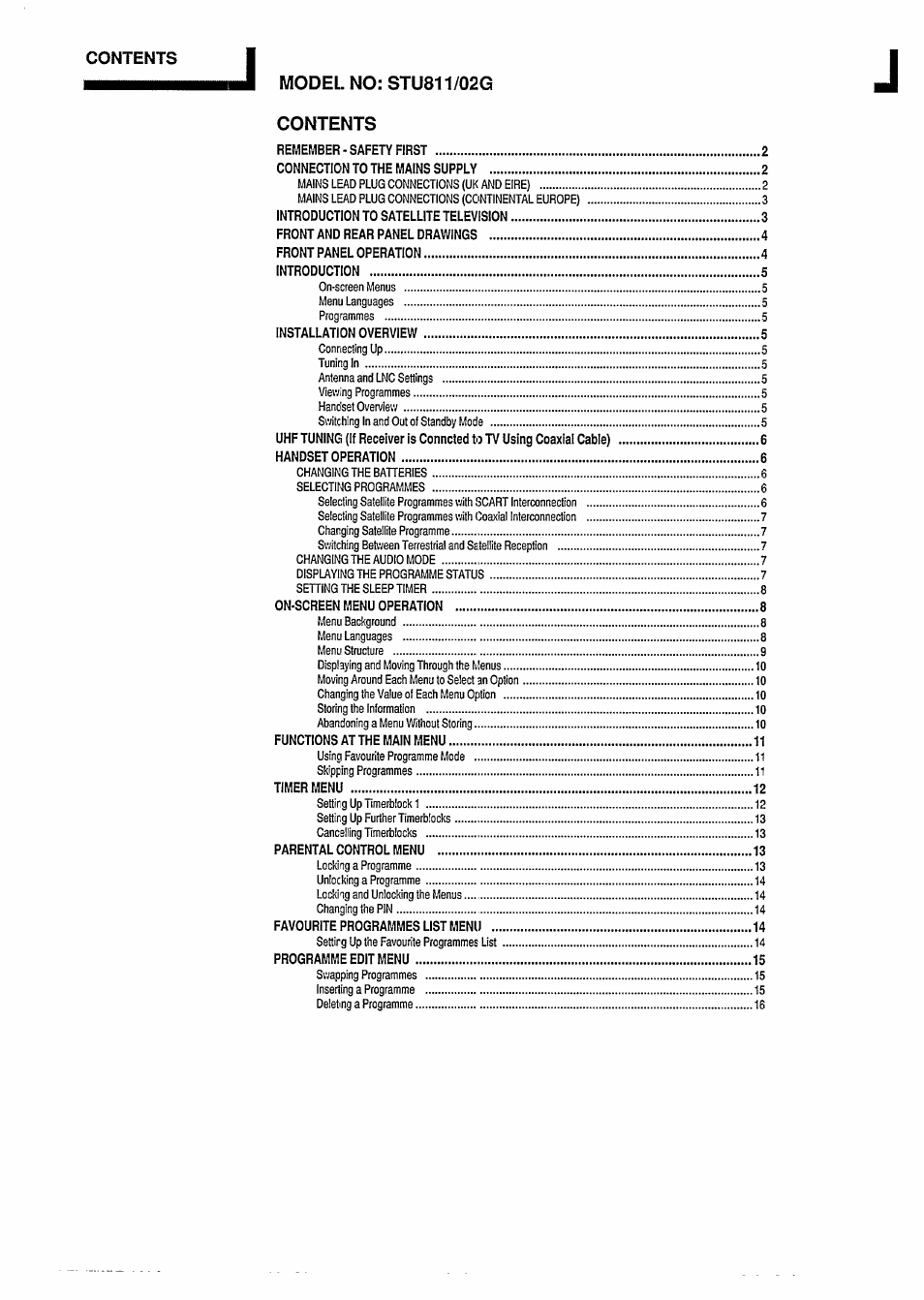 Philips STU811 User Manual | Page 2 / 31