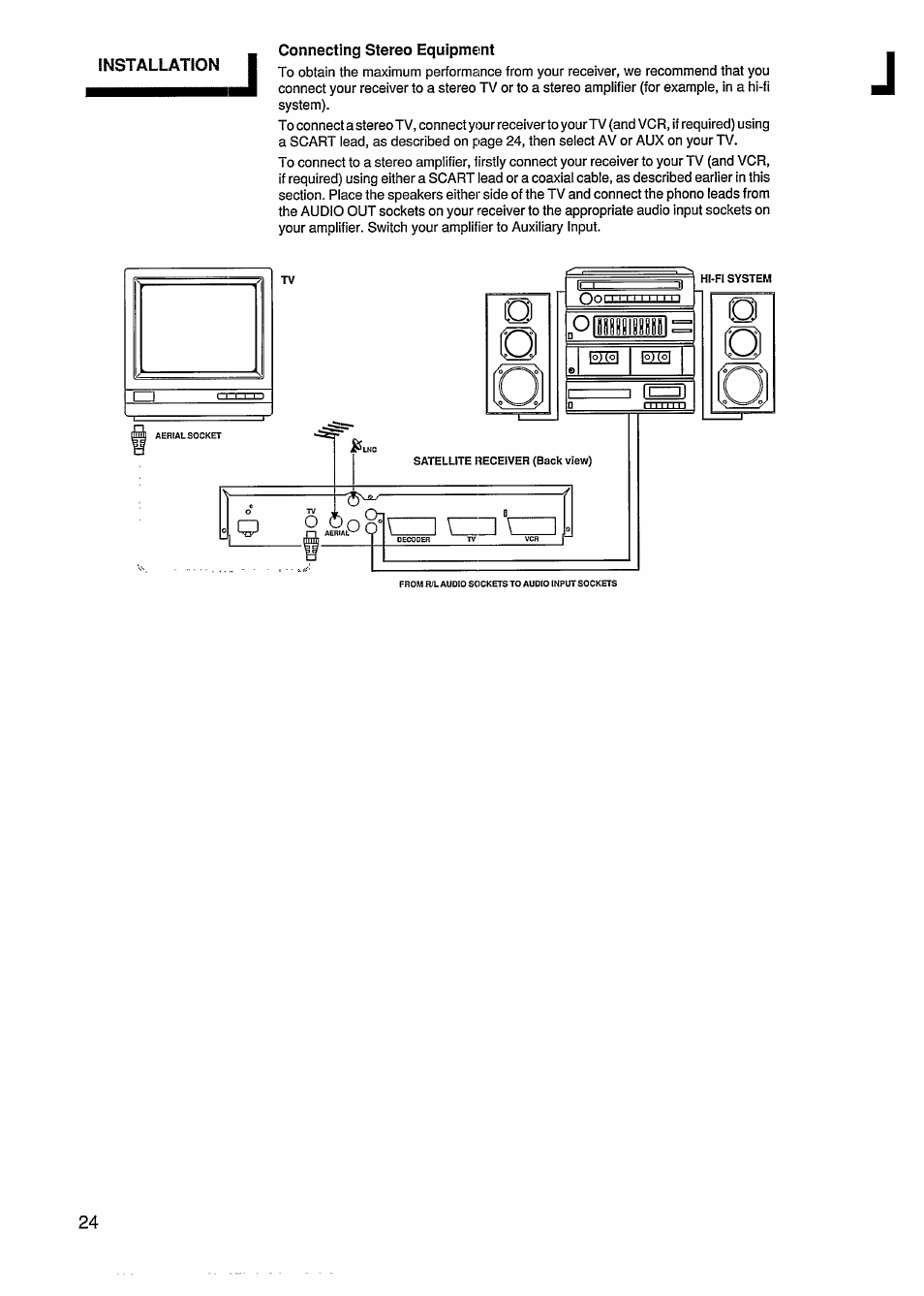 Connecting stereo equipment | Philips STU811 User Manual | Page 26 / 31