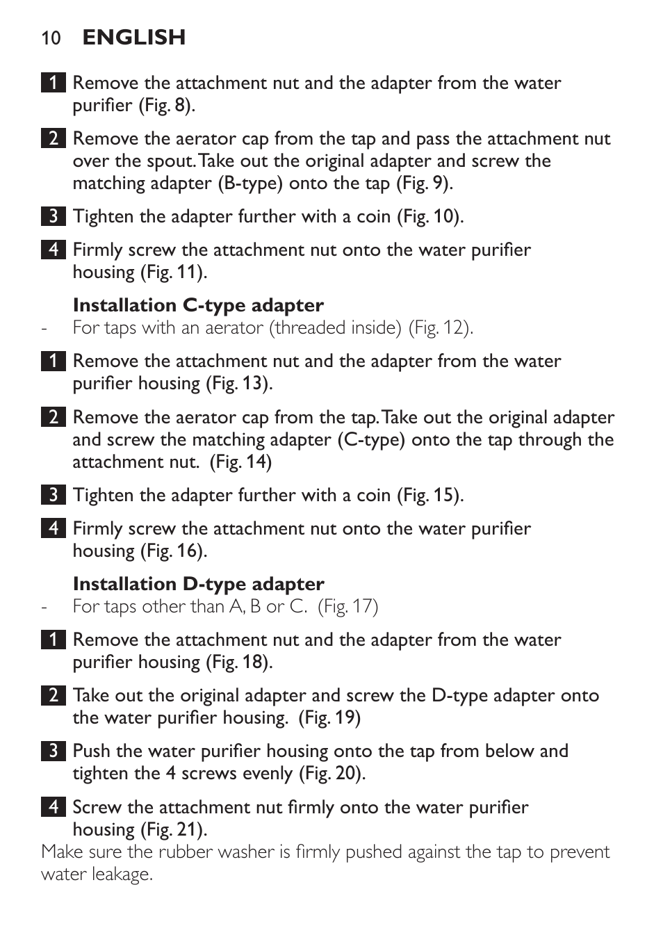 Philips WP3810 User Manual | Page 10 / 84