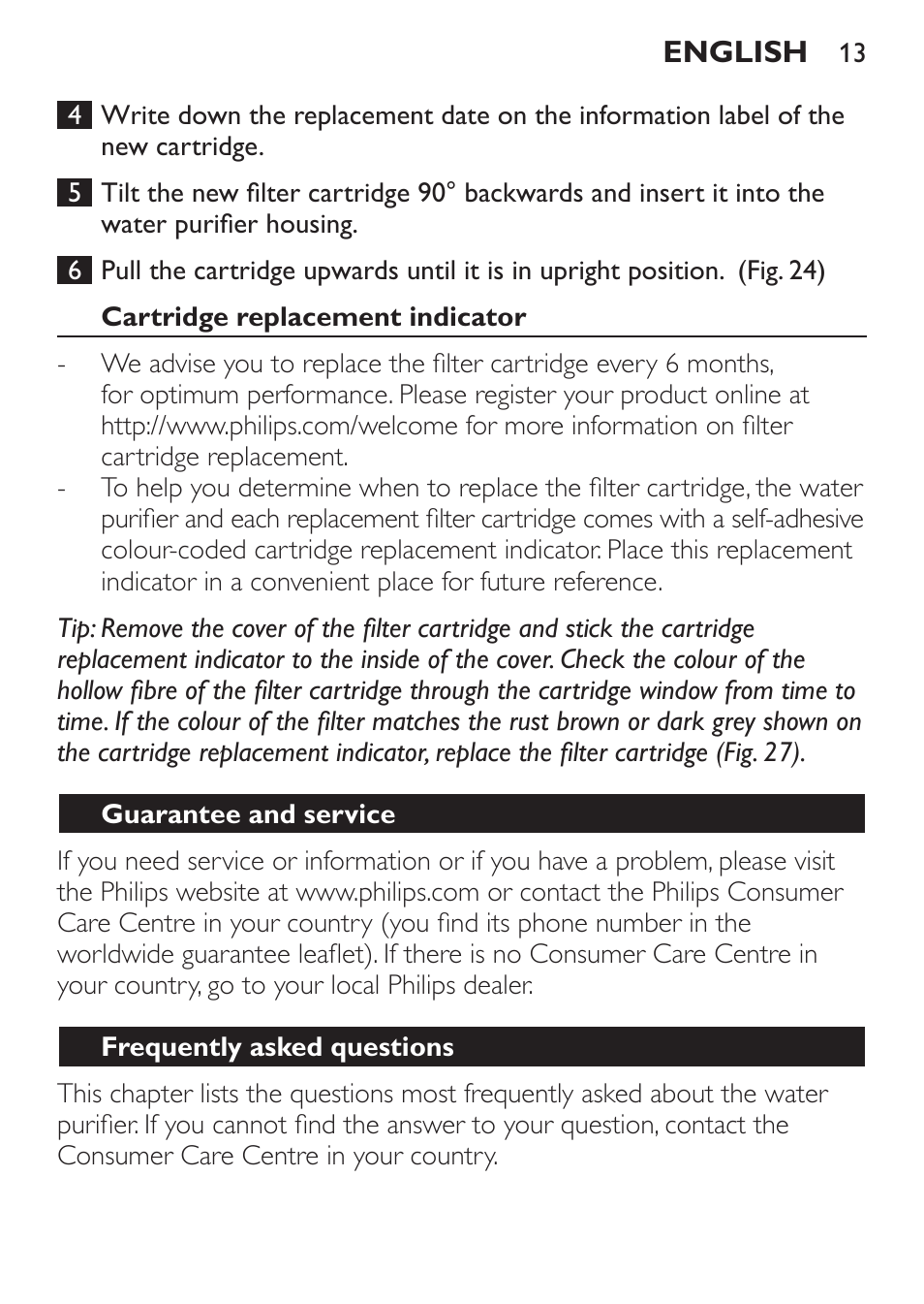 Philips WP3810 User Manual | Page 13 / 84