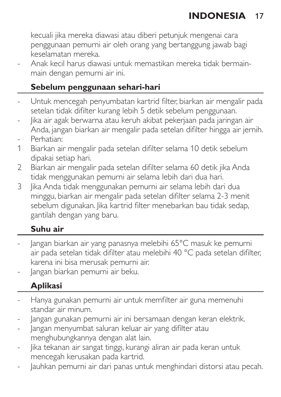Philips WP3810 User Manual | Page 17 / 84