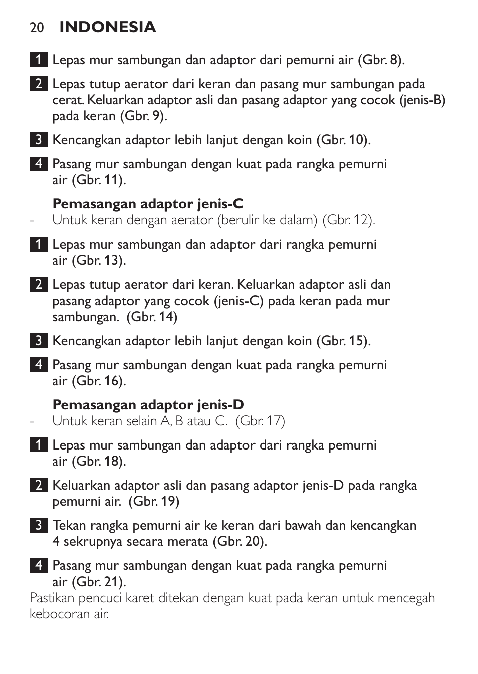 Philips WP3810 User Manual | Page 20 / 84