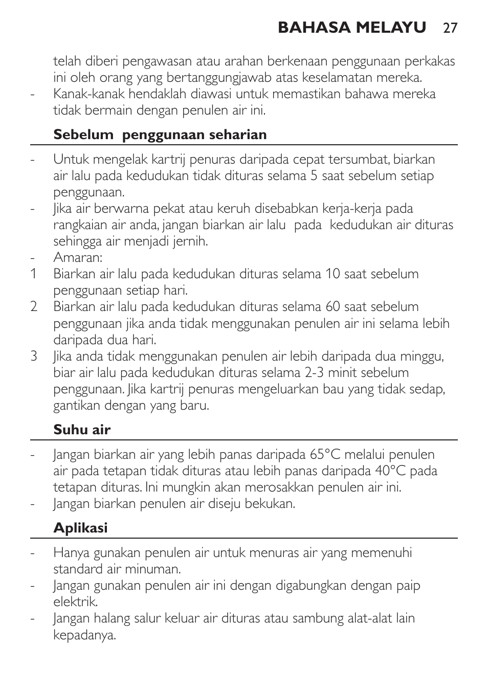 Philips WP3810 User Manual | Page 27 / 84