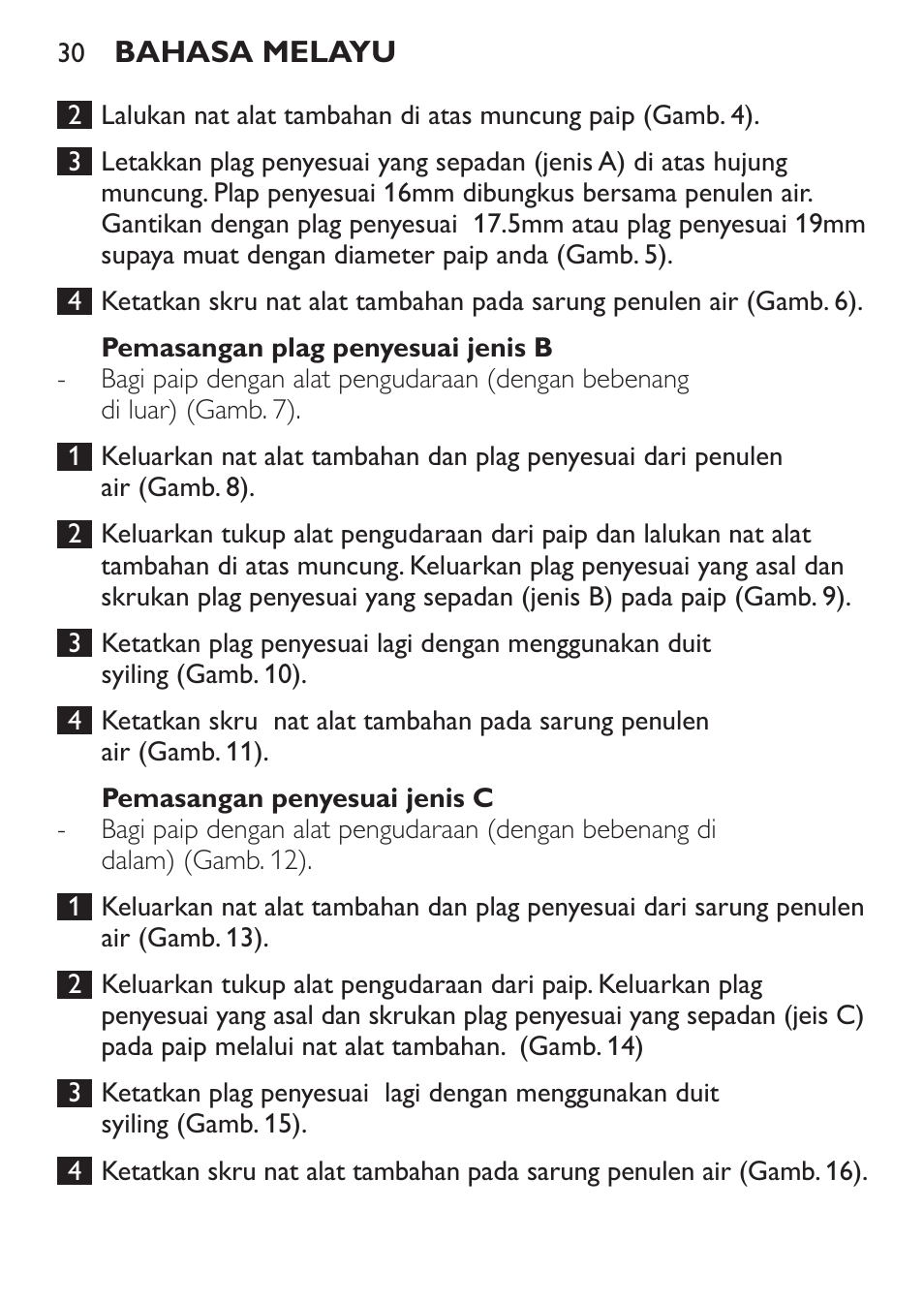 Philips WP3810 User Manual | Page 30 / 84