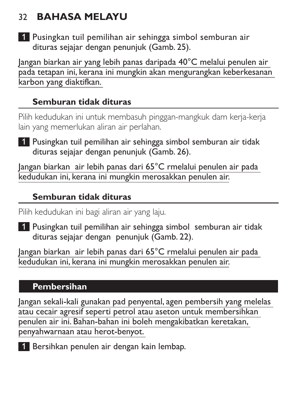 Philips WP3810 User Manual | Page 32 / 84