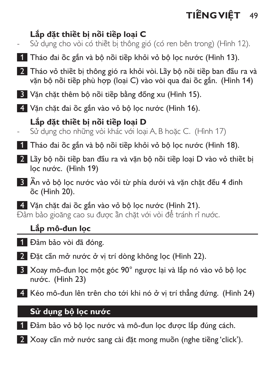 Philips WP3810 User Manual | Page 49 / 84