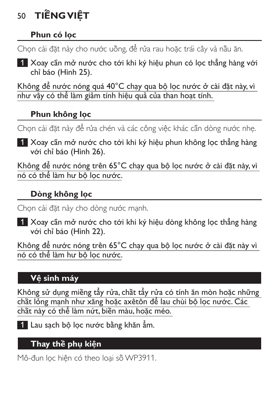 Philips WP3810 User Manual | Page 50 / 84
